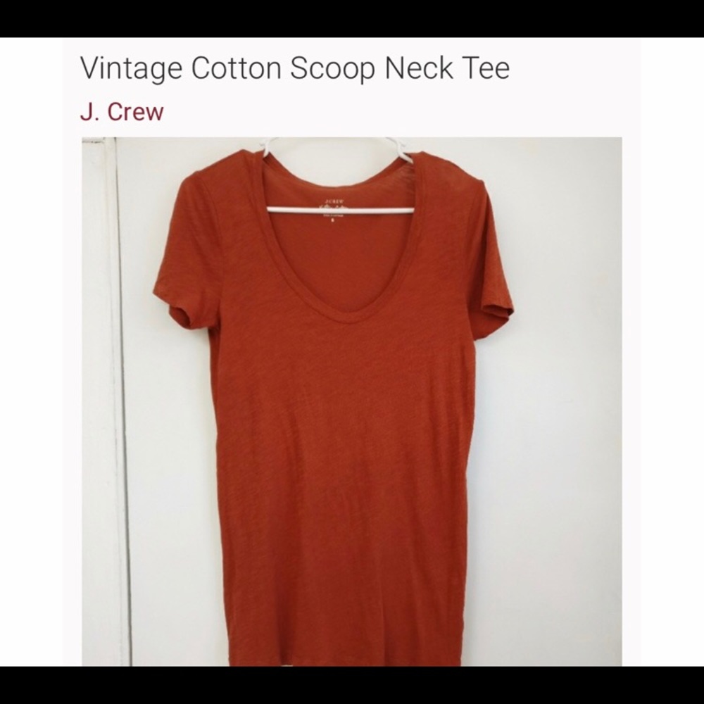 Jcrew Vintage Scoop-neck Tee in orange